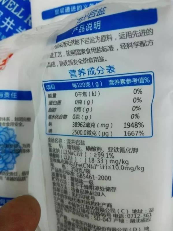 中国食盐添加