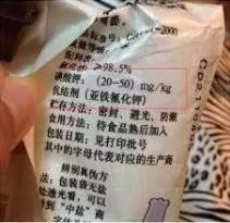 中国食盐添加